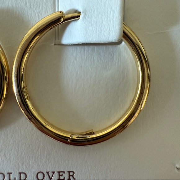 NWT Madewell Demi-Fine Medium Hoop Earrings - Picture 5 of 6
